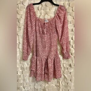 Princess Polly Red/White Floral Dress Size 6